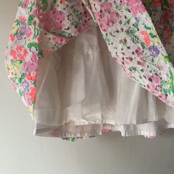 Children’s Place Pink and purple Spring/Summer Floral Lace Dress, 9-12 months - Picture 4 of 7